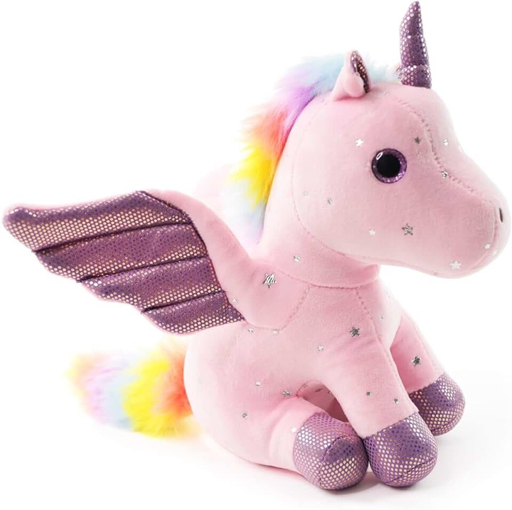 Jucarie de Plus, Unicorn Roz, 37cm