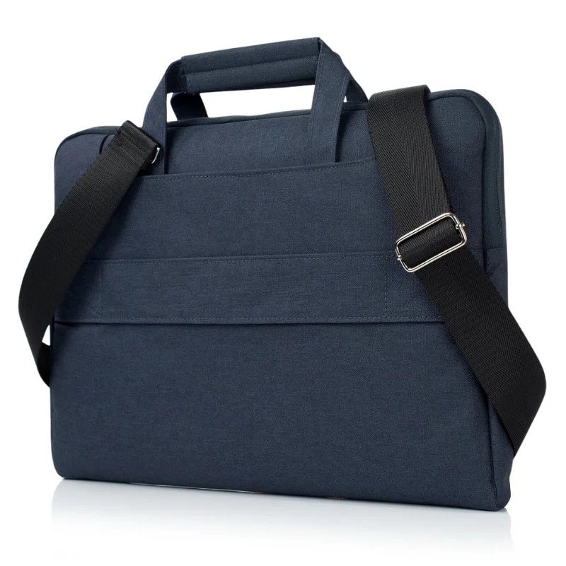 Geanta Laptop 13"-14" iUni, Curea de umar reglabila si detasabila, Impermeabila, Anti-zgarieturi, Anti-socuri, Bleumarin