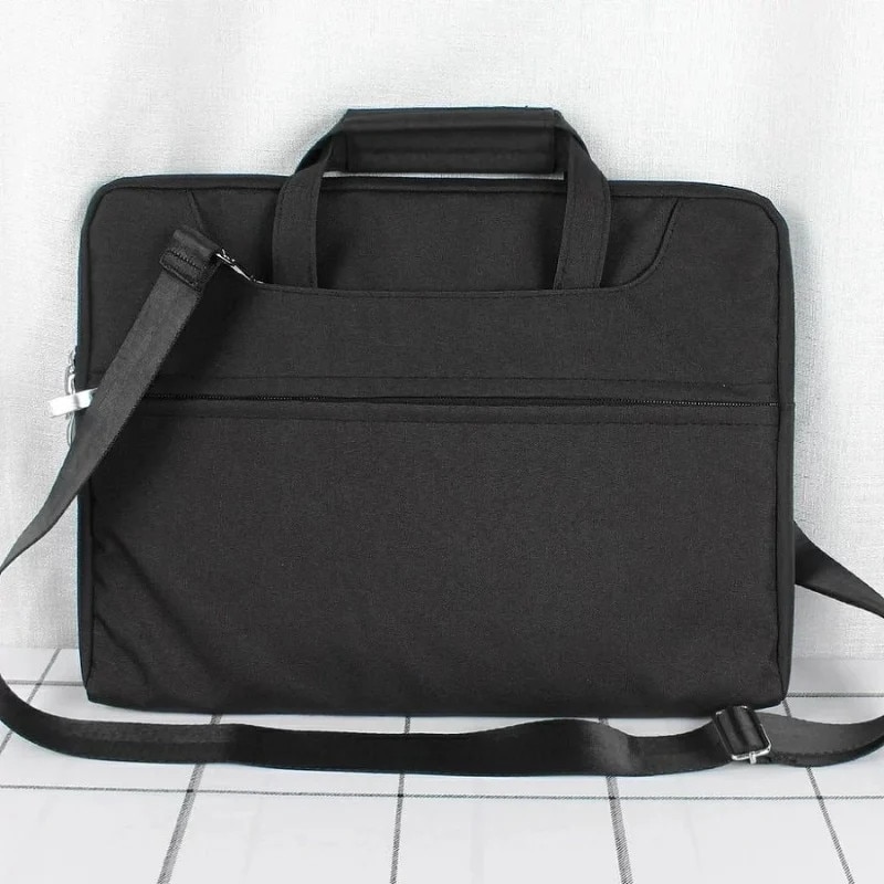 Geanta Laptop 13"-14" iUni, Curea de umar reglabila si detasabila, Impermeabila, Anti-zgarieturi, Anti-socuri, Negru