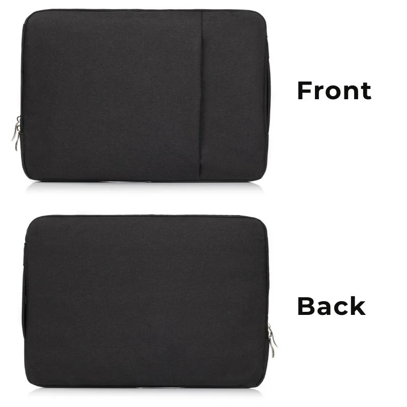 Geanta Laptop 13"-14" iUni, Material Textil Impermeabil, Anti-zgarieturi, Anti-socuri, Buzunar extern, Negru