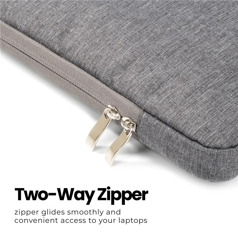 Geanta Laptop 15"-16" iUni, Material Textil Impermeabil, Anti-zgarieturi, Anti-socuri, Buzunar extern, Gri