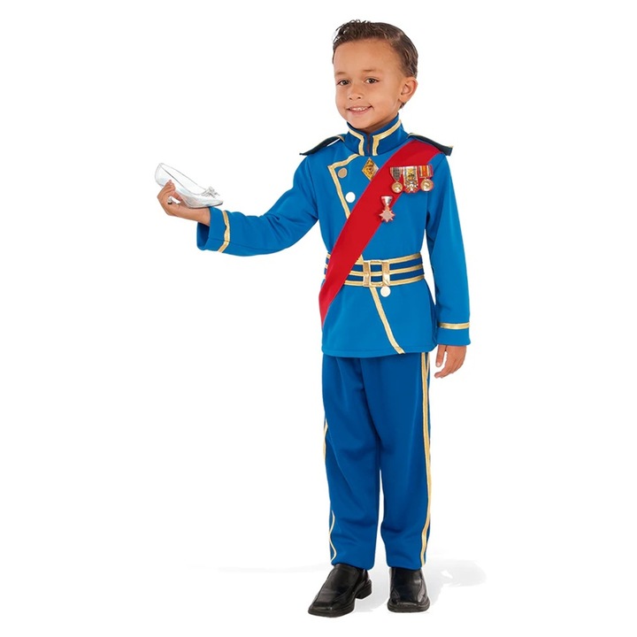 Costum Print regal KidMania® pentru baieti, 8-10 ani, 128-140 cm
