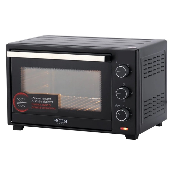 Cuptor Electric 38 L BOHM BC38B3-L, 1600 W, 100–230°C