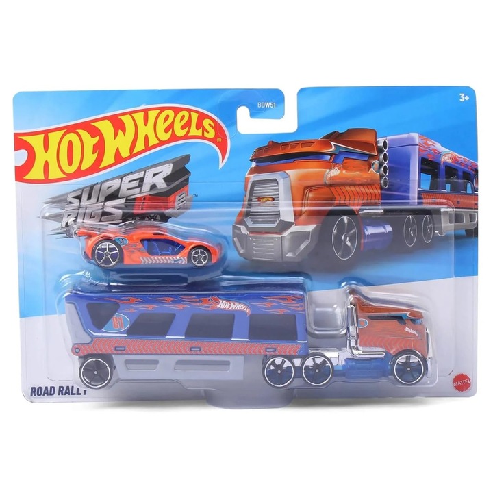 Camion transportator cu masina de curse - Road Rally