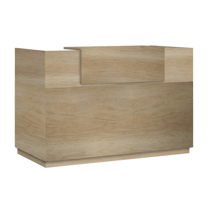 Birou tip Receptie Lotus, natural, 180x70x110 cm
