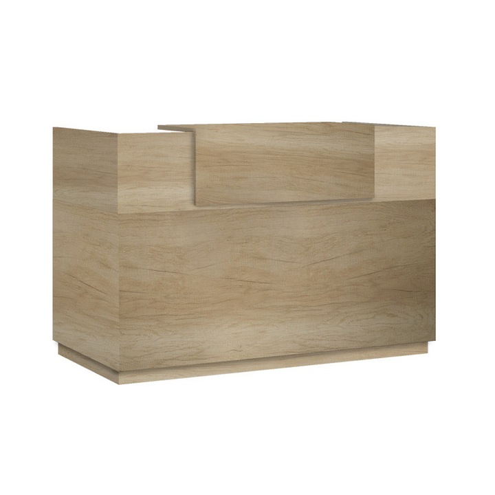 Birou tip Receptie Lotus, natural, 140x70x110 cm