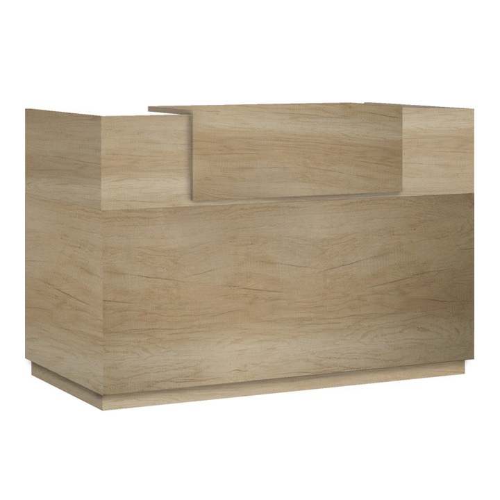 Birou tip Receptie Lotus, natural, 200x70x110 cm