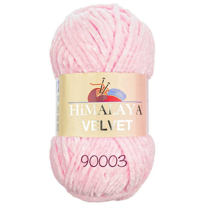 Fir de tricotat / crosetat Himalaya VELVET, Compozitie: Micropoliester 100%, Greutate / lungime: 100 g / 120 m coloare 90003