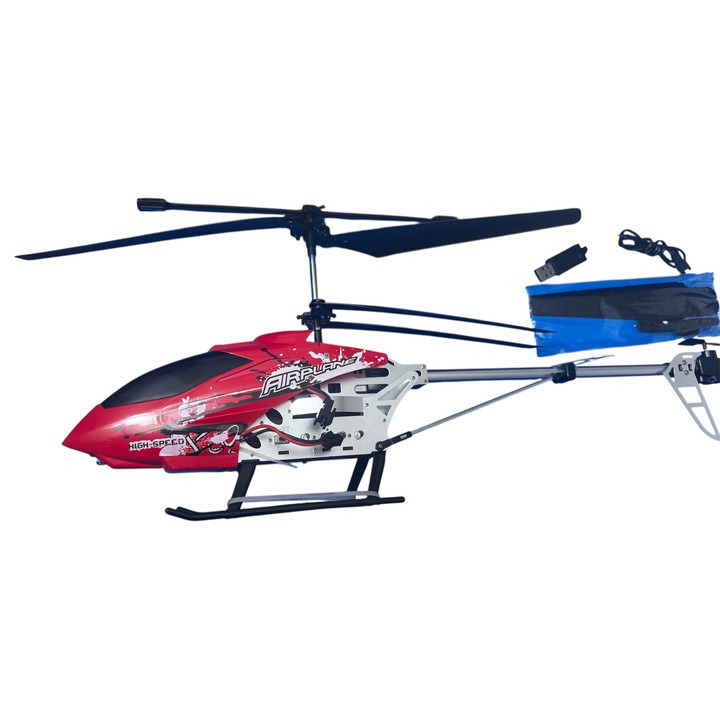 Elicopter cu Telecomanda RC – 3.5 Canale, Zbor Interior, Lumini LED