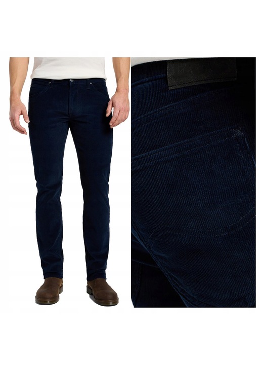 Pantaloni Barbati, Lee, 19 Series, Lungi, Skinny Fit, Talie Medie, 5 Buzunare, Fermoar, Bumbac, W30-L34 US, Albastru