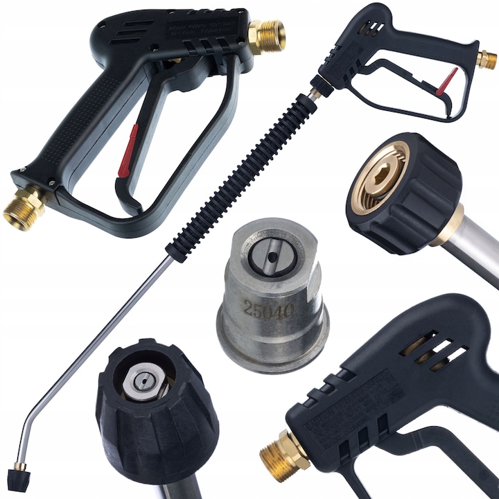 Pistol cu lance si duza, Rosfix, M22, otel, set profesional