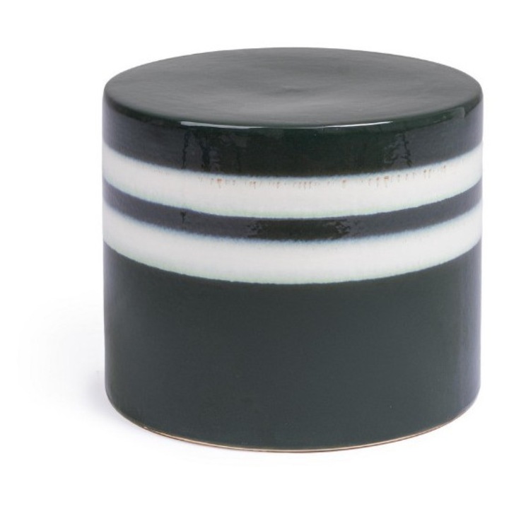 Masuta cafea ceramica verde alba Zalem Ø42x34h