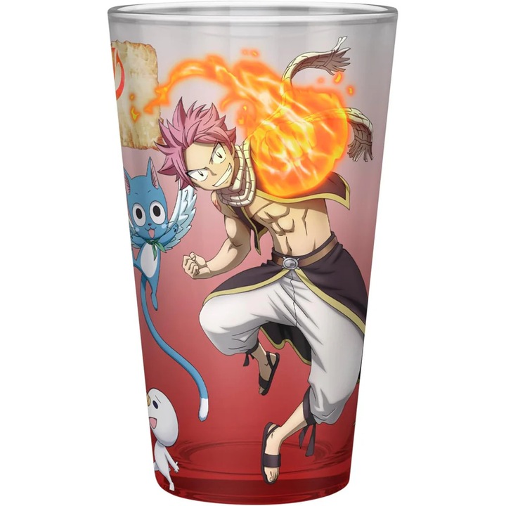 Голяма чаша Fairy Tail - 400мл - Нацу, Луси, Хепи и Плу С7