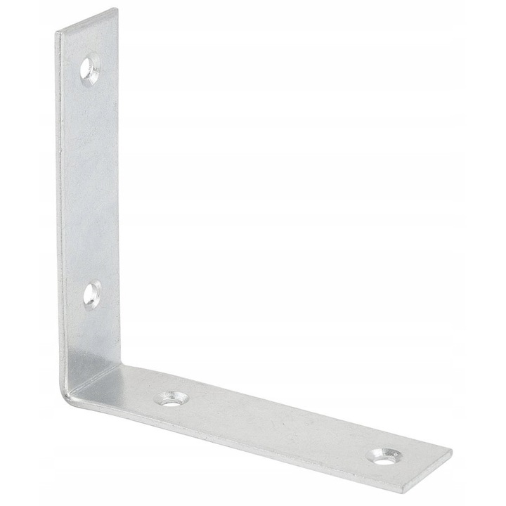 Set 50 Coltar Metalic, BKShop, 80 mm x 80 mm x 20 mm x 2, 0 mm, Otel Zincat, Rezistent La Rugina, Imbinarea Elementelor Din Lemn, Garantia Stabilitatii Structurii, Executie Preciza A Unghiurilor, 80 mm x 80 mm x 20 mm x 2, 0 mm