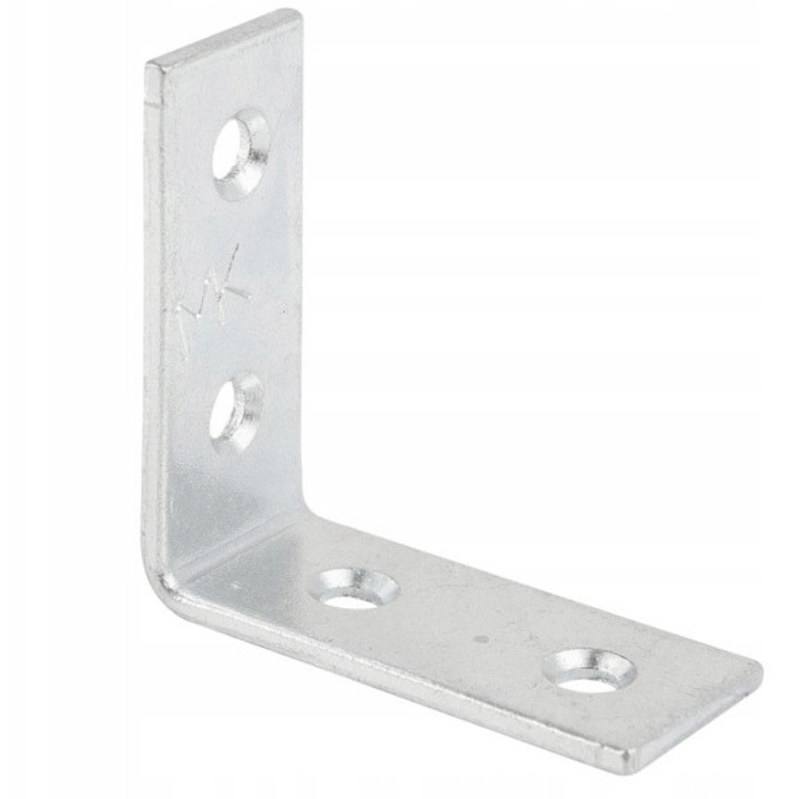 Set 50 Coltar Metalic, BKShop, Kwo2 / Kw3, 40 mm x 40 mm x 17 mm x 2, 0 mm, Otel Zincat, Rezistent La Rugina, Imbinarea Elementelor Din Lemn, Garantia Stabilitatii Structurii, Executie Preciza A Unghiurilor, 40 mm x 40 mm x 17 mm x 2, 0 mm