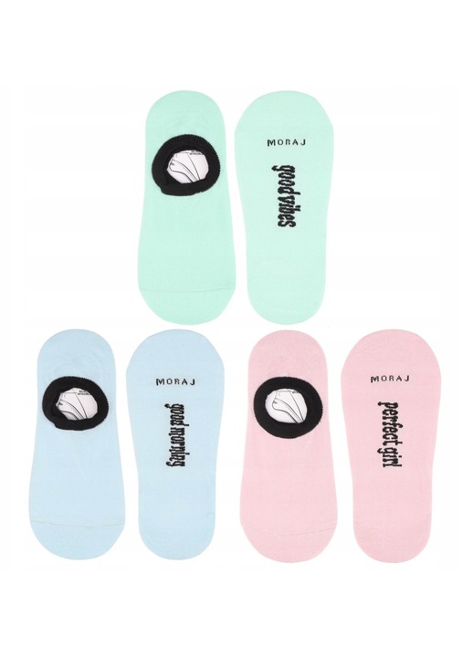 Дамски чорапи, 3-броя, 38-41, микс цветове, със силикон на петата