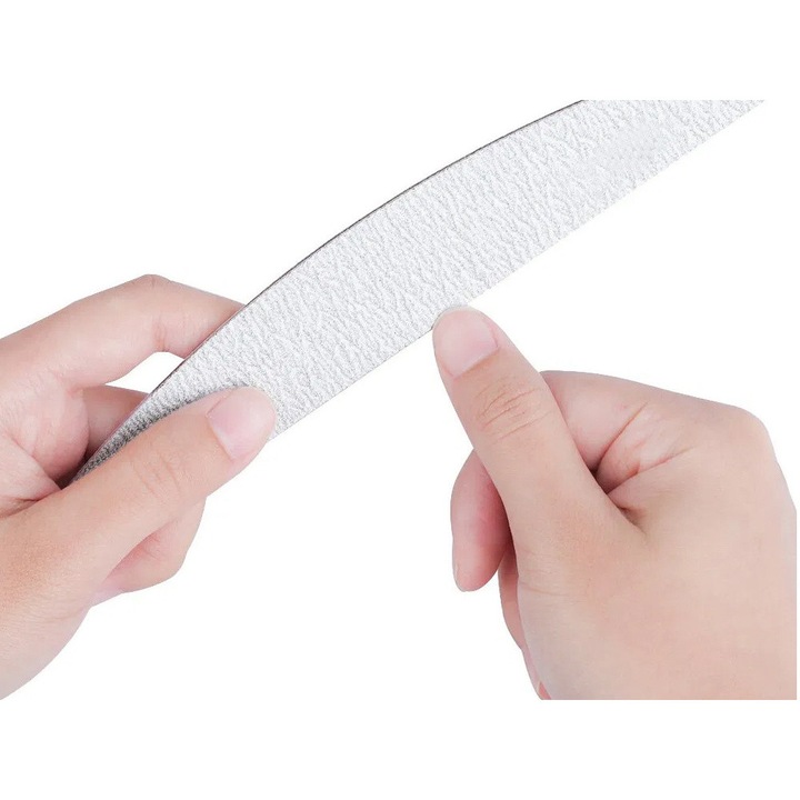 Pilnic cosmetic, Top Gift, lodka, 100/180, gri, 18cm, set de 2 bucati