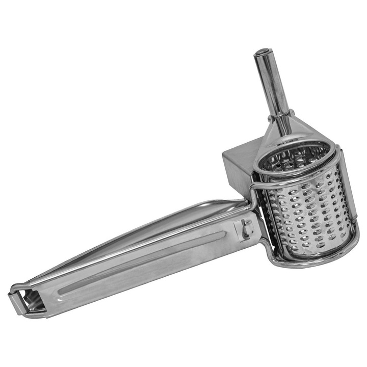 Masa de tocat manuala, inox, 20x8x11cm, pentru macinat nuci si branza, culoare argintie