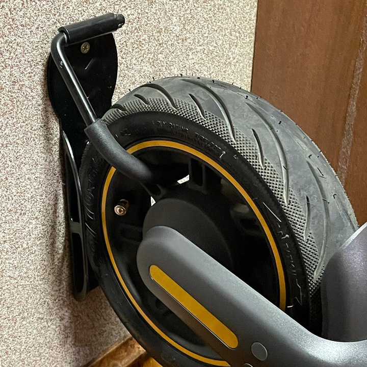 Стойка за съхранение на велосипед, Лука, комплект 2 закачалки, черна, 25,5х7х13см