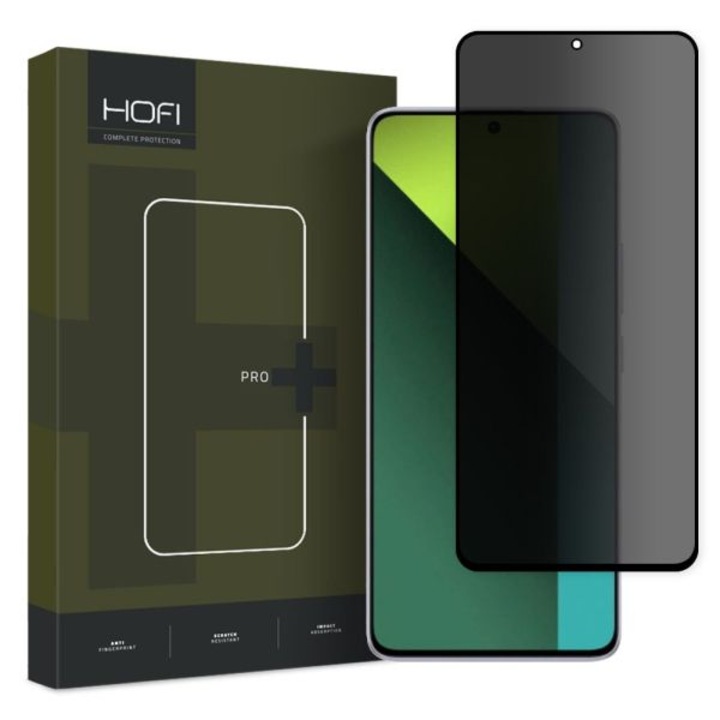 Folie protectie telefon Hofi, Full face, sticla temperata, neagra, compatibila cu Redmi Note 13 5G / Note 13 Pro 4G / 5G