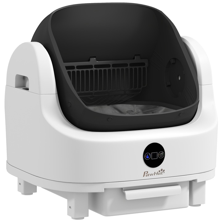 Автоматична тоалетна PawHut, ABS, бяла, 50x54x55 см, за котки 1-5 кг