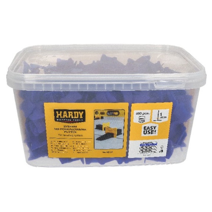 Sistem de pozitionare placi ceramice, Kaem, 400 clipe 1 mm, pentru gresie si faianta