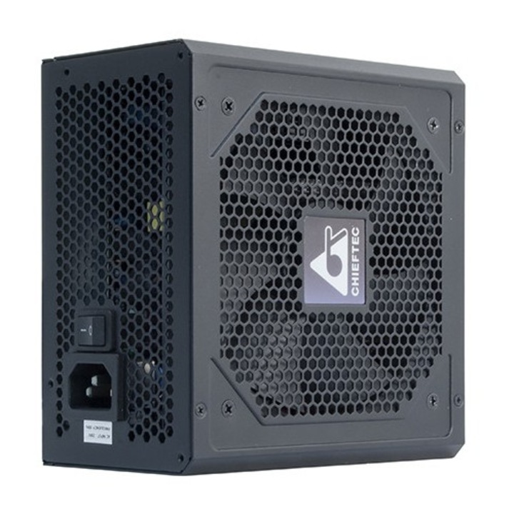 Sursa PC Chieftec GPE-700S 700W ATX, ventilator 120mm, PFC activ, 6x SATA, 2x PCI-E 6+2-pin, conector 24-pin, negru, 1 buc
