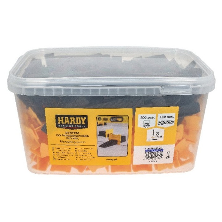 Sistem de pozitionare placi 3 mm, Kaem, 300 clipe + 100 clinuri, reutilizabile