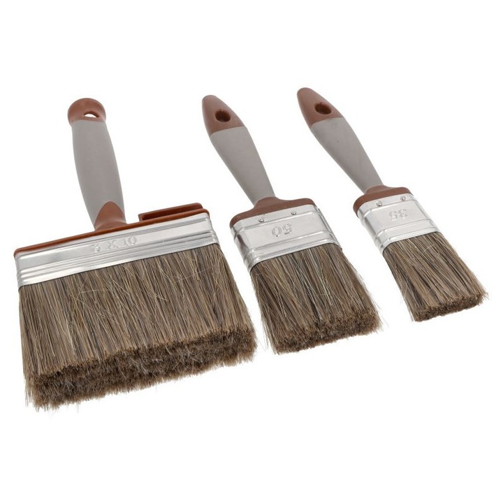 Set pensule pentru lemn, Kaem, 35x50x100mm, ergonomic, 3 bucati