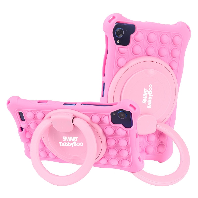 Tableta copii Popit, 8 inch, SIM card si Wi-Fi, 128GB, 8GB RAM, 1000 jocuri si activitati educative pentru copii, cartela SIM cadou, Android 12, OctaCore, ecranIPS, roz