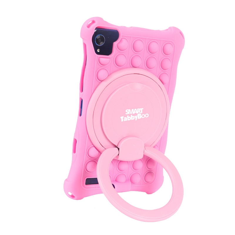 Tableta copii Popit, 8 inch, SIM card si Wi-Fi, 128GB, 8GB RAM, 1000 jocuri si activitati educative pentru copii, cartela SIM cadou, Android 12, OctaCore, ecranIPS, roz