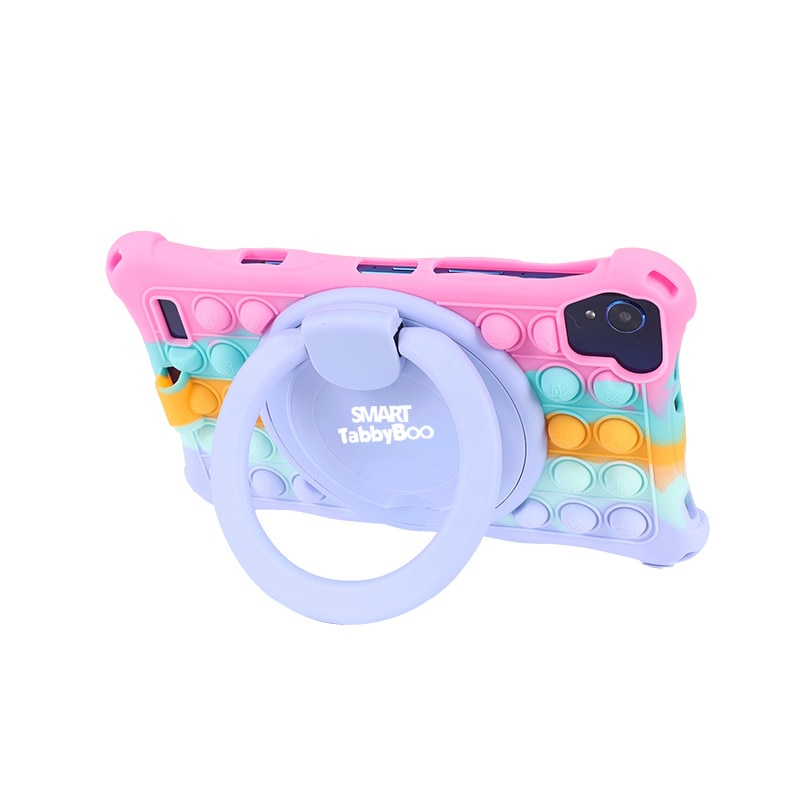 Tableta copii Popit, roz mixt, 8 inch, SIM card si Wi-Fi, 128GB, 8GB RAM, 1000 jocuri si activitati educative pentru copii, cartela SIM cadou, Android 12, OctaCore, ecranIPS