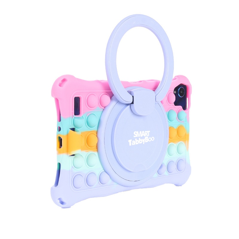 Tableta copii Popit, roz mixt, 8 inch, SIM card si Wi-Fi, 128GB, 8GB RAM, 1000 jocuri si activitati educative pentru copii, cartela SIM cadou, Android 12, OctaCore, ecranIPS