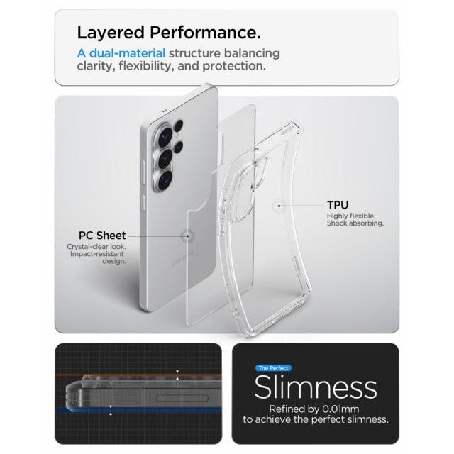 Husa Spate Spigen Ultra Hybrid Pentru Samsung Galaxy S26 ULTRA, Rezistenta La Socuri, Transparent