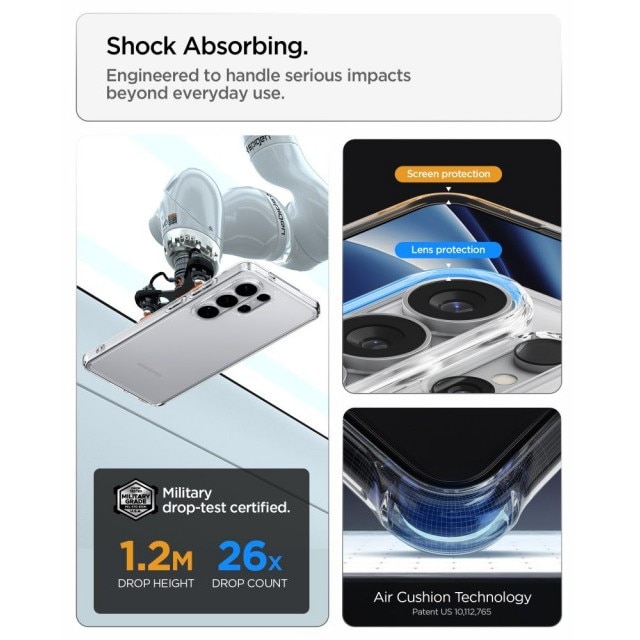 Husa Spate Spigen Ultra Hybrid Pentru Samsung Galaxy S26 ULTRA, Rezistenta La Socuri, Transparent