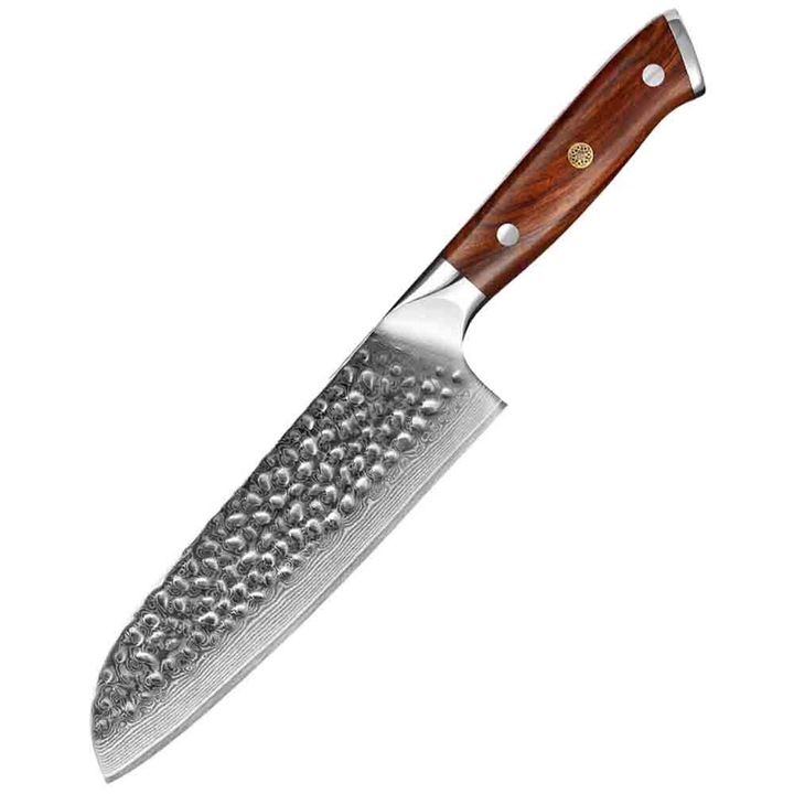 Cuțit de bucătărie Santoku din oțel Damasc Xinzuo B13D Santoku 18 cm