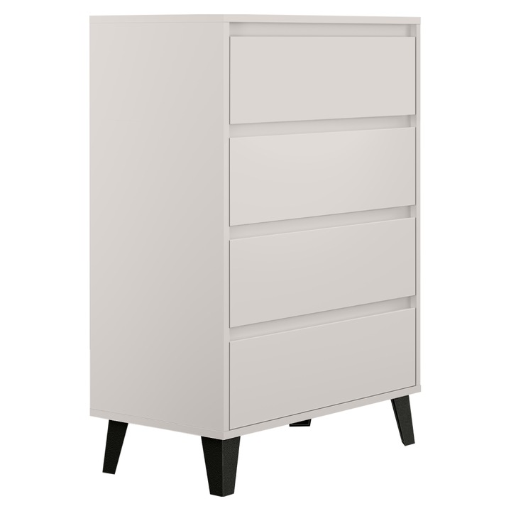 Fiókos szekrény DTD laminált kasmír fekete Bogan 70x38,8x99,4 cm