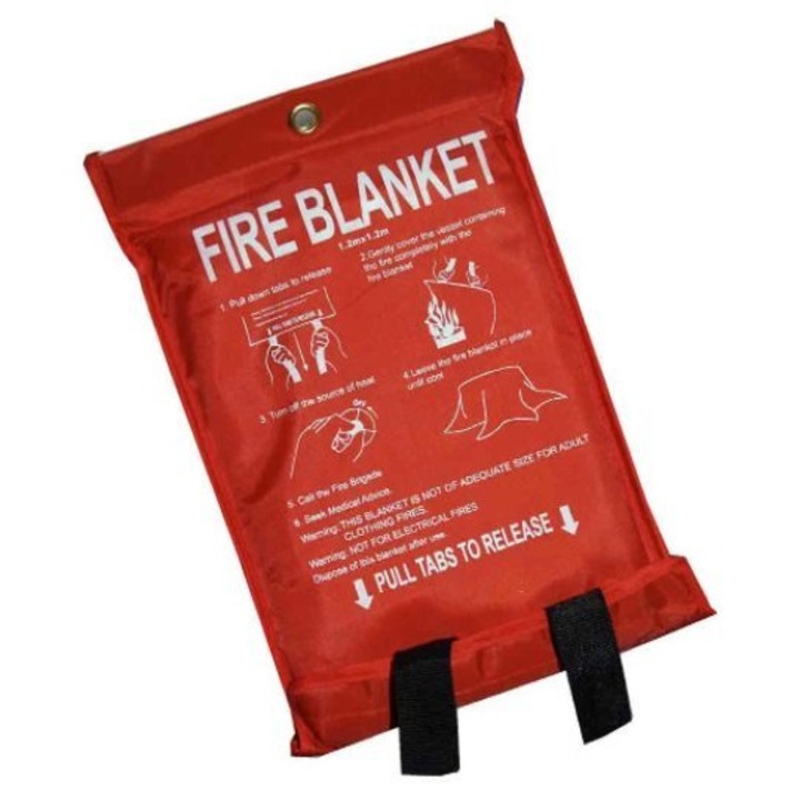 Patură antifoc Secutek 1, 2x1, 2m roșu