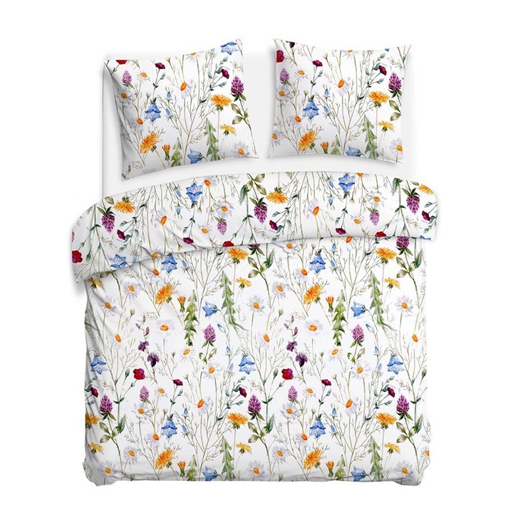 DARYMEX Satynlove ágynemű 180x200cm + 2x70x80cm, 100% pamut, teli virágmintás