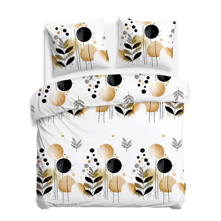 DARYMEX Satynlove ágynemű 180x200cm + 2x70x80cm, pamut, fekete-arany