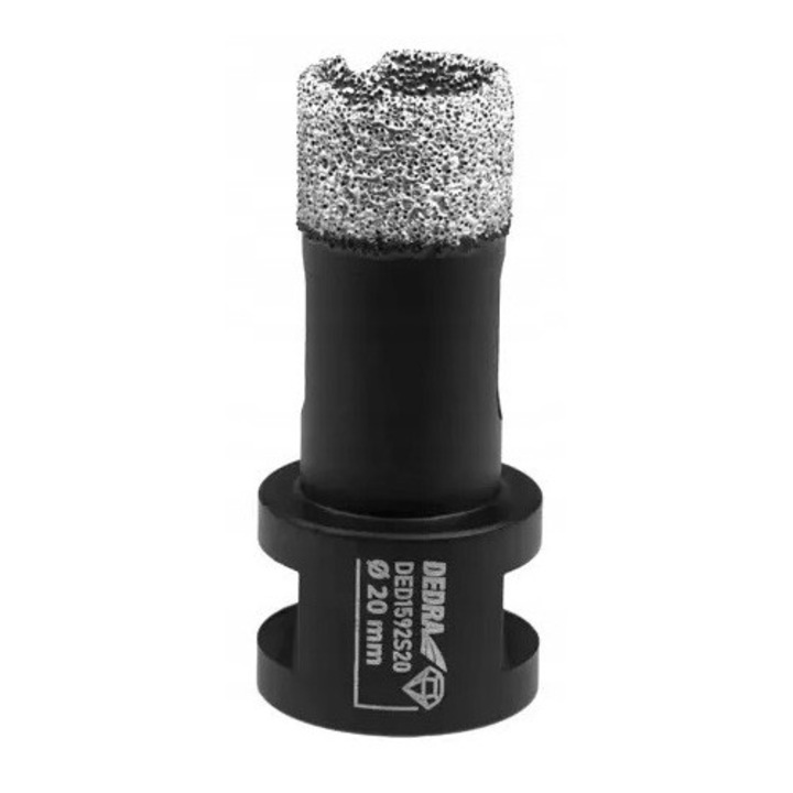 Otwornica diamentowa DEDRA Vacuum brazed M14 22mm, 60mm lungime, set pentru gaurit