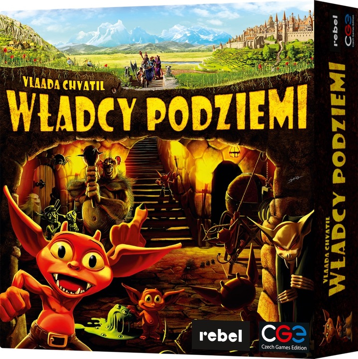 Wladcy Podziemi társasjáték, új kiadás, 4 szín, komplett készlet