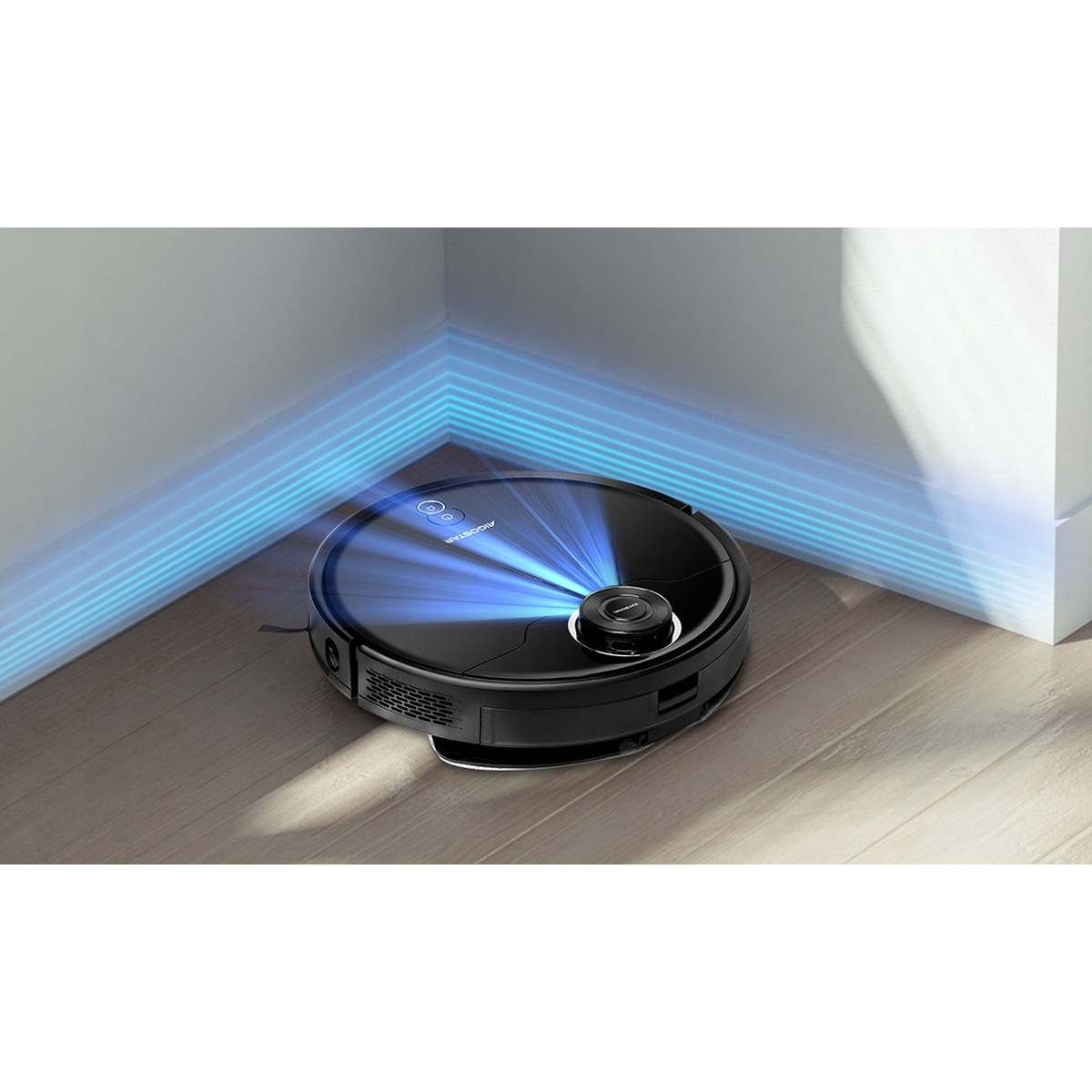Aspirator robot Aigostar 103203GT1, 2 în 1, control vocal, 500ml, negru, 3.6kg, 120 min autonomie