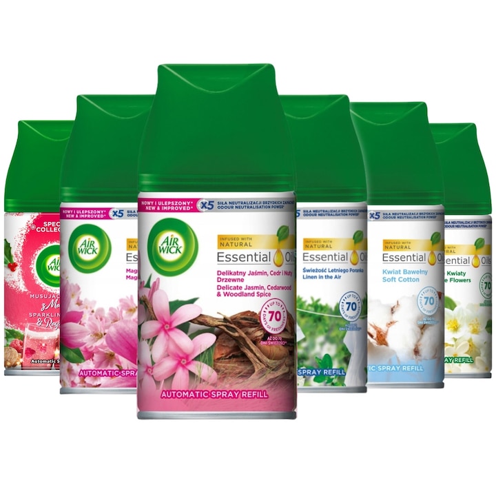 Air Wick Freshmatic légfrissítő, 6 x 250 ml-es készlet, vegyes illatok