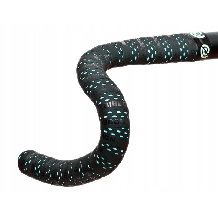 Owijka pentru ghidon bicicleta Bike Ribbon Drops, 2x180cm, negru-albastru, set 2 bucati