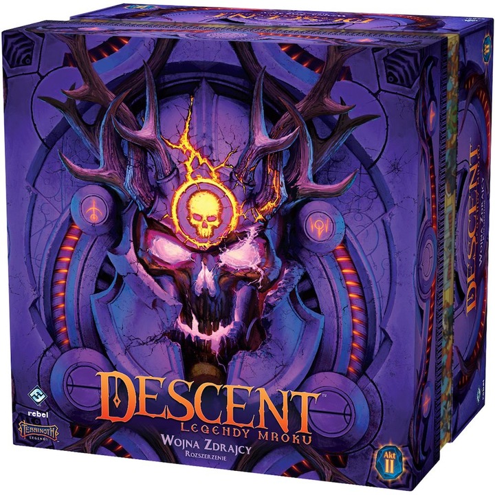 Descent: A Sötétség Legendái - Az Áruló Háborúja, társasjáték, 1-4 játékos, 26 figura, többszínű