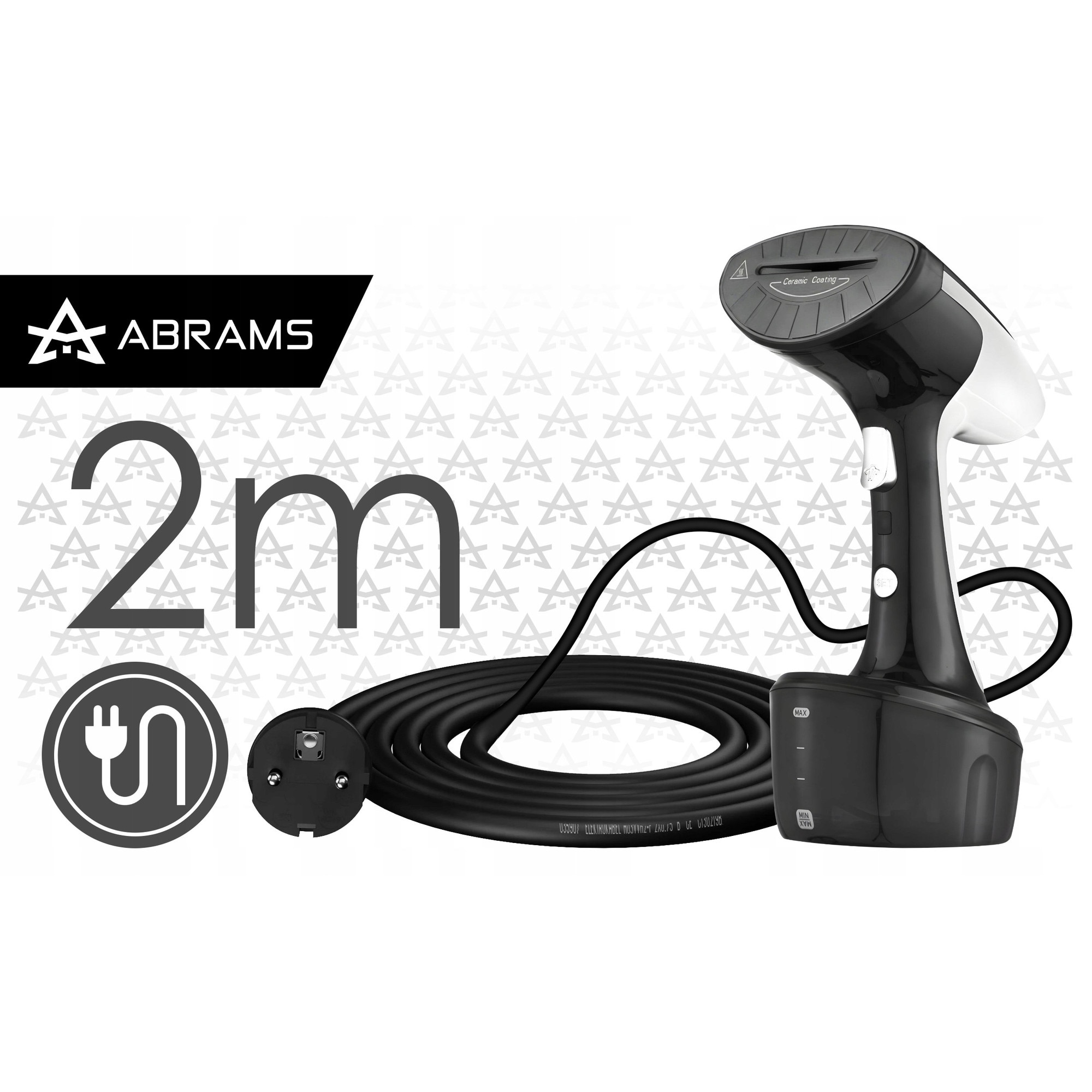 Parownica pentru imbracaminte Abrams, 1800W, 45g/min, ceramica, rezervor 300ml, cablu 2m