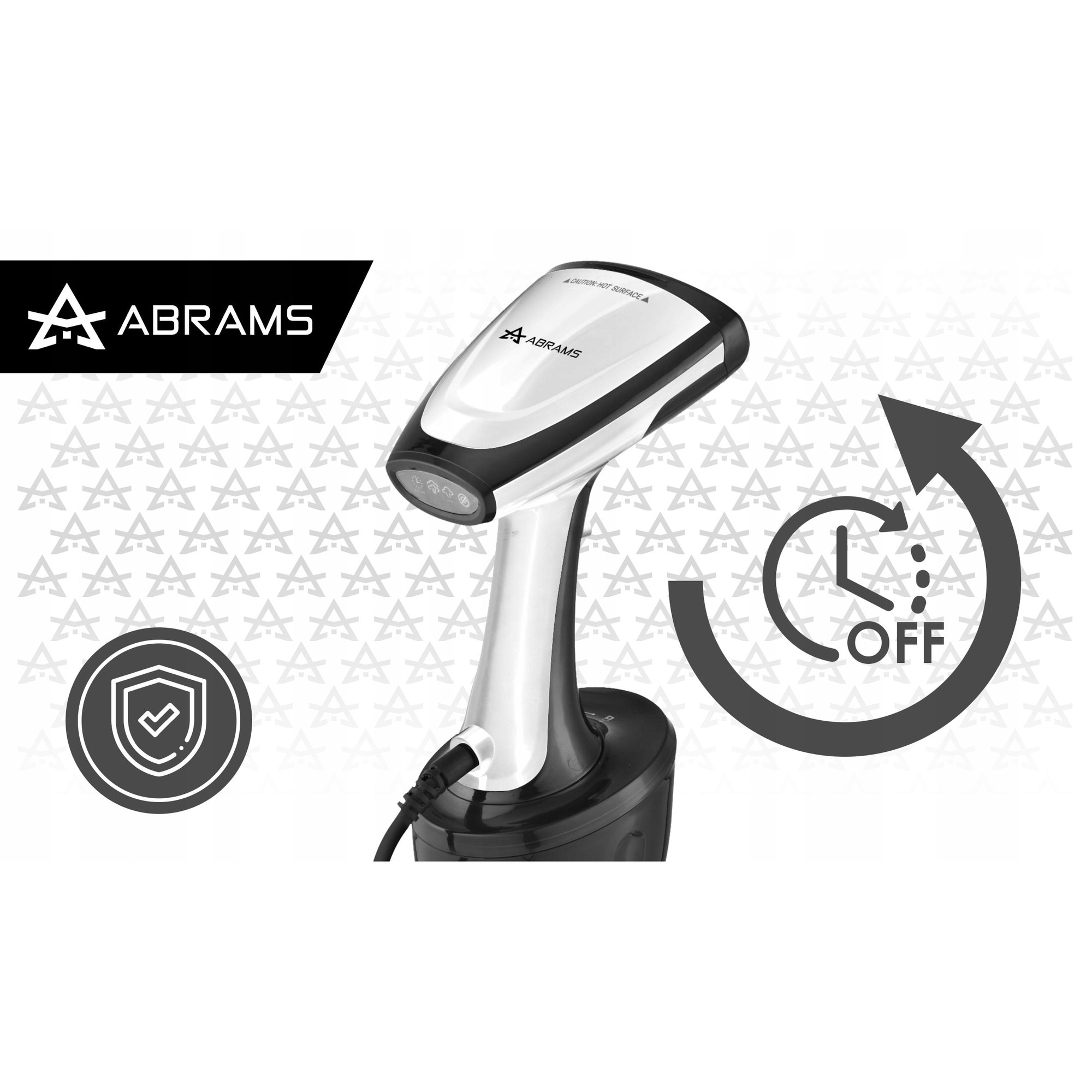Parownica pentru imbracaminte Abrams, 1800W, 45g/min, ceramica, rezervor 300ml, cablu 2m