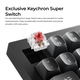 Механична клавиатура с кабел Keychron V1 8K, Кафяви механични суичове, Кабел тип-A към тип-C, Черен, Layout 82 Key Black, macOS/Windows/Linux