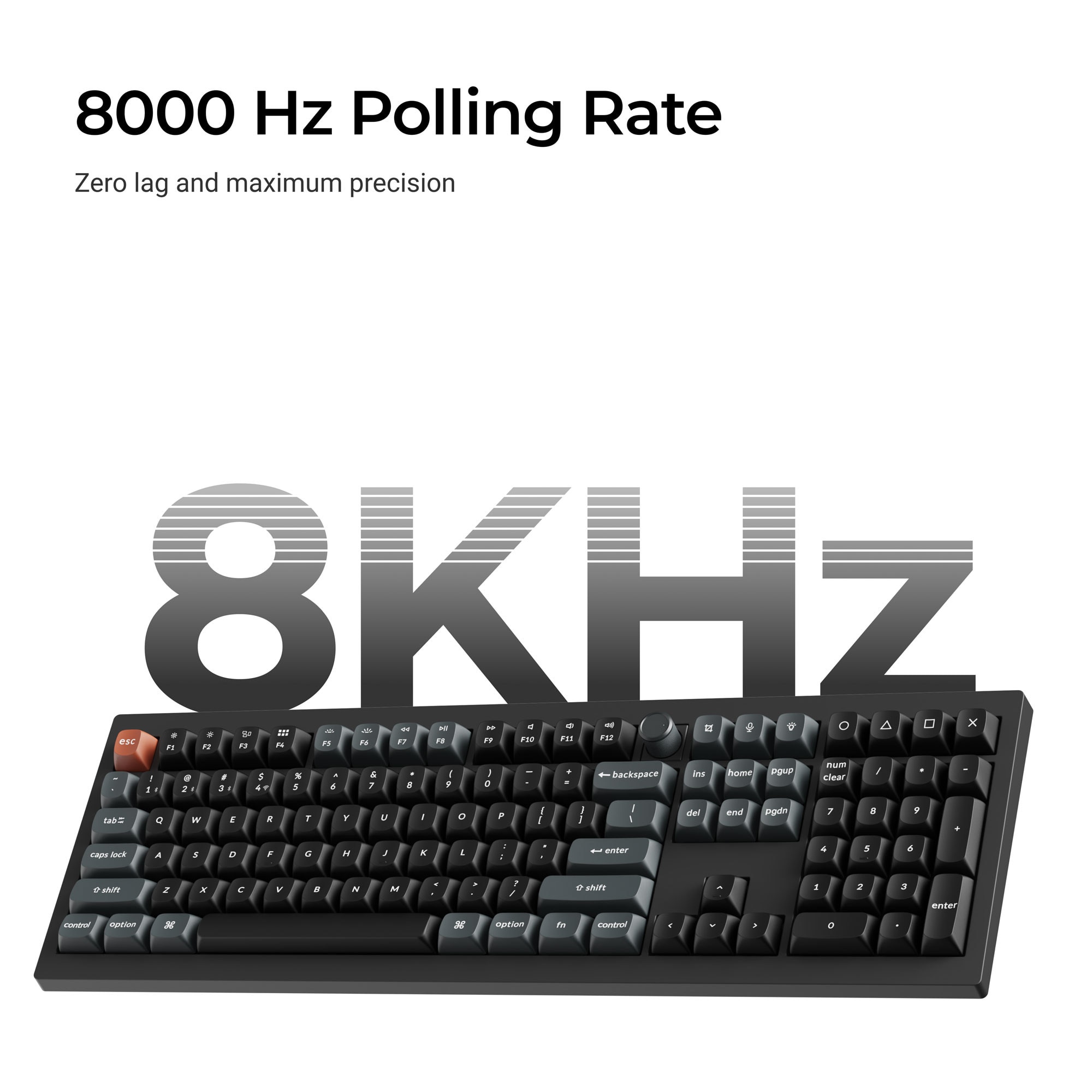 Tastatura mecanica wireless Keychron V6 Ultra 8K, BT/2.4GHz/Wired